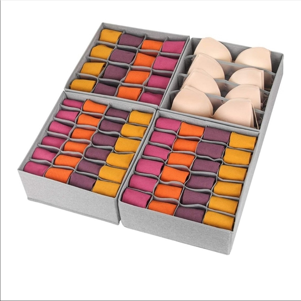 NEW Underwear Drawer Organizer 4 Pack Organizer